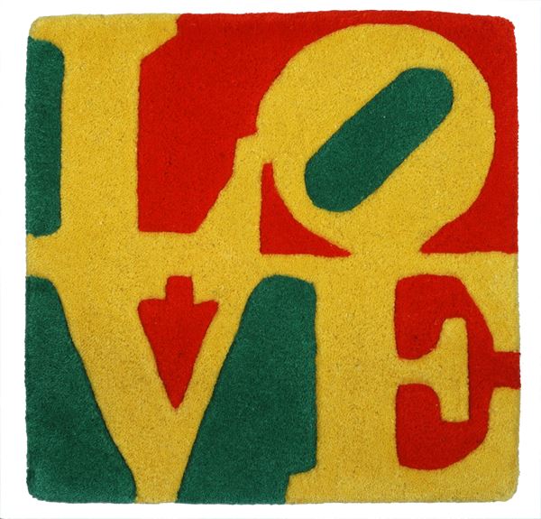 Robert Indiana : SUMMER - LOVE  (2006)  - Color wool carpet - Auction CONTEMPORARY  [..]