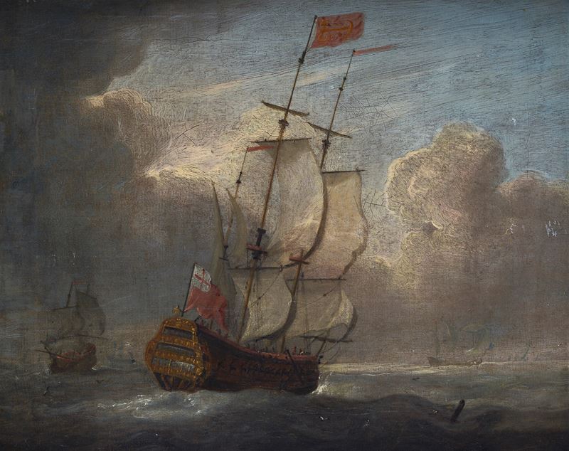 Anonimo, XVIII Sec. - Veliero