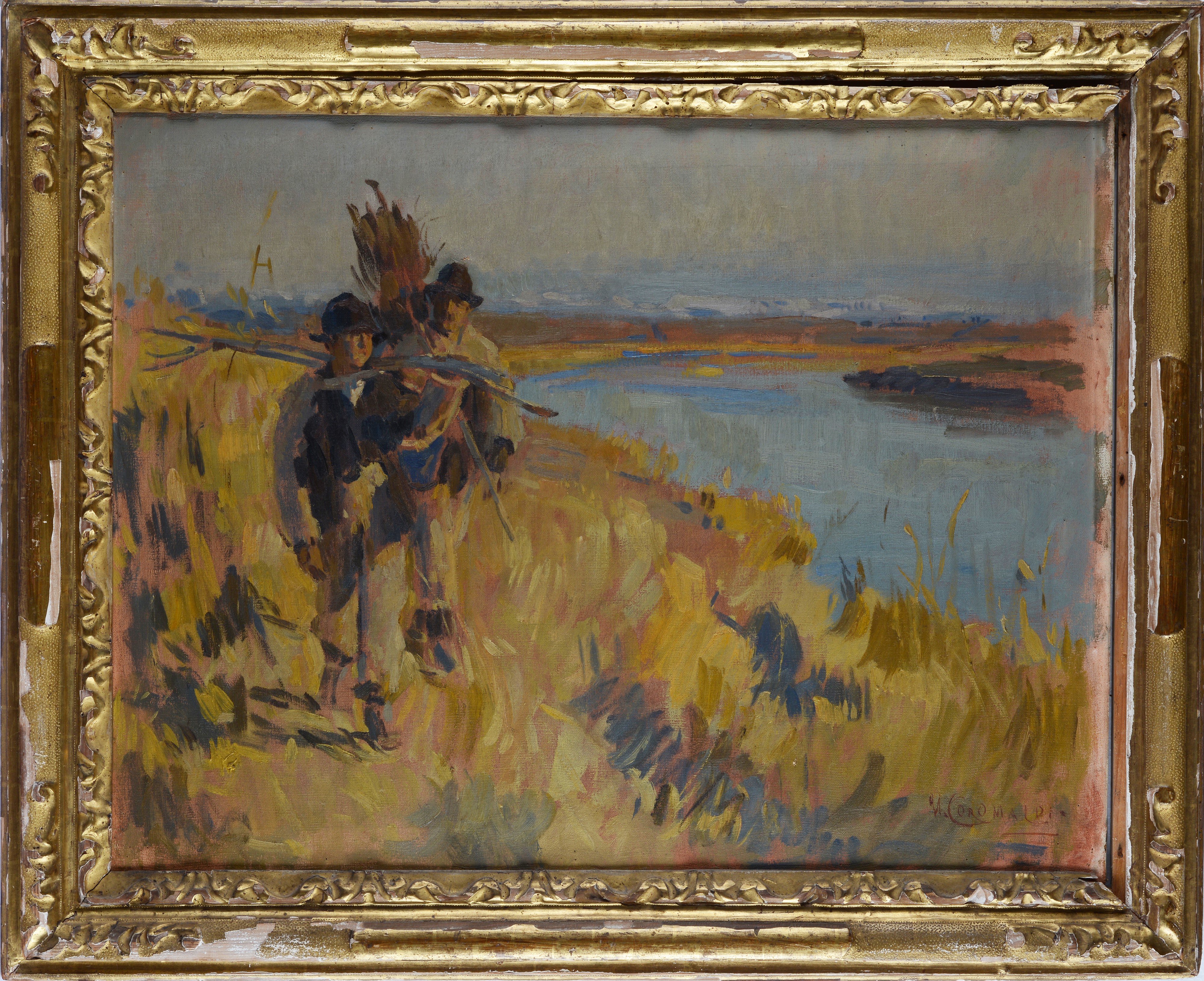 Umberto Coromaldi - Contadini Lungo il Fiume