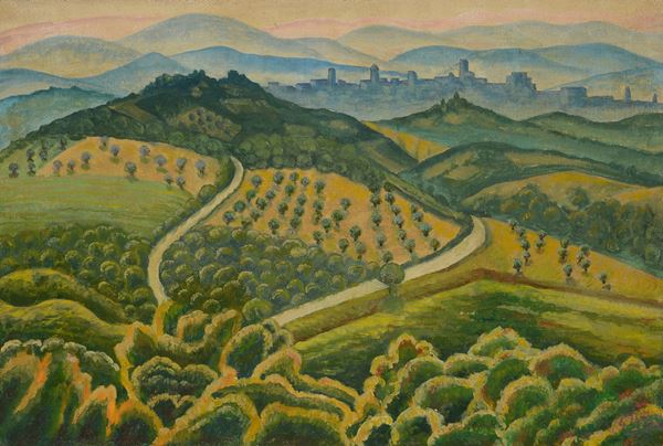 Gerardo Dottori - Paesaggio da Monte Malbe (prima versione)