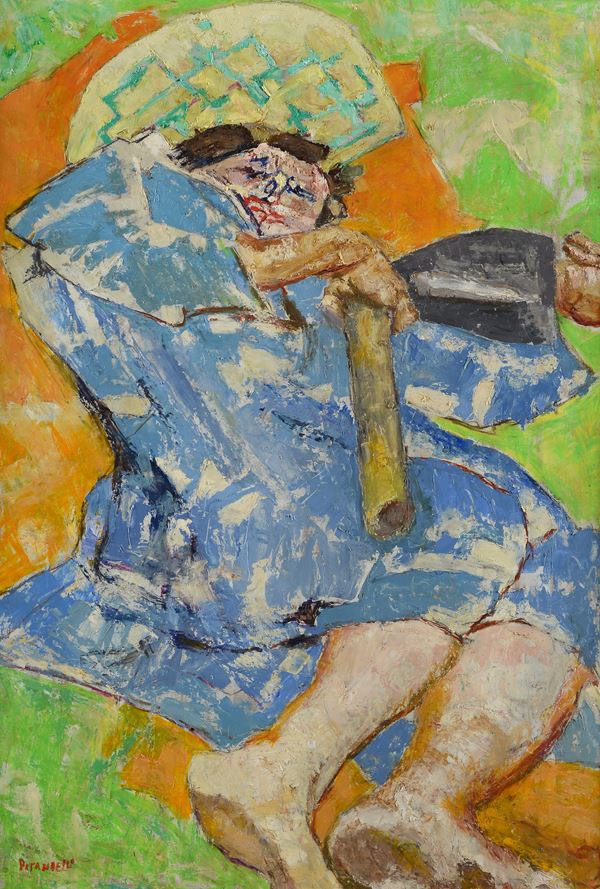 Fausto Pirandello - Girl with the hoe