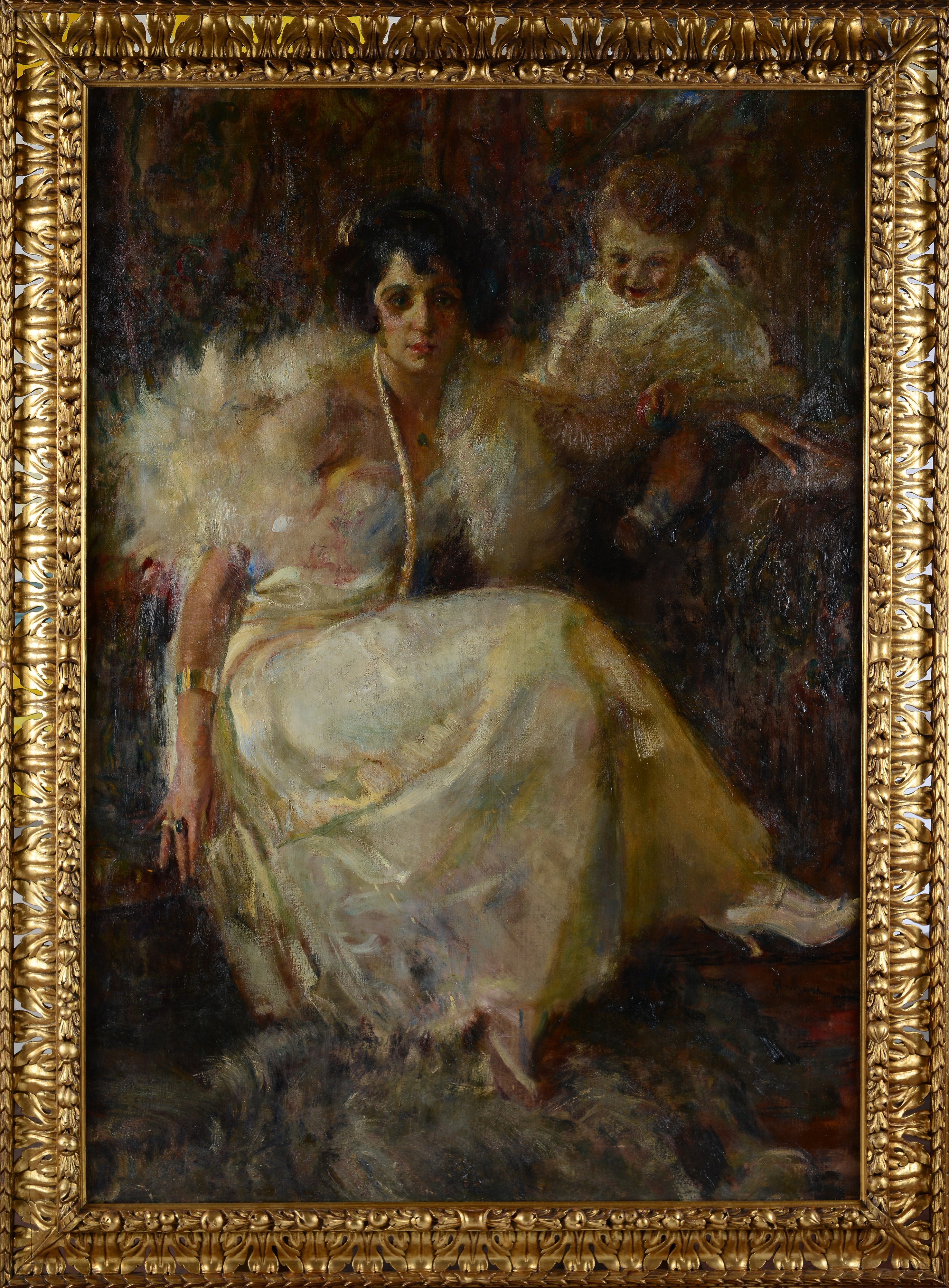 Giuseppe Amisani - Ritratto di Signora con Bambino