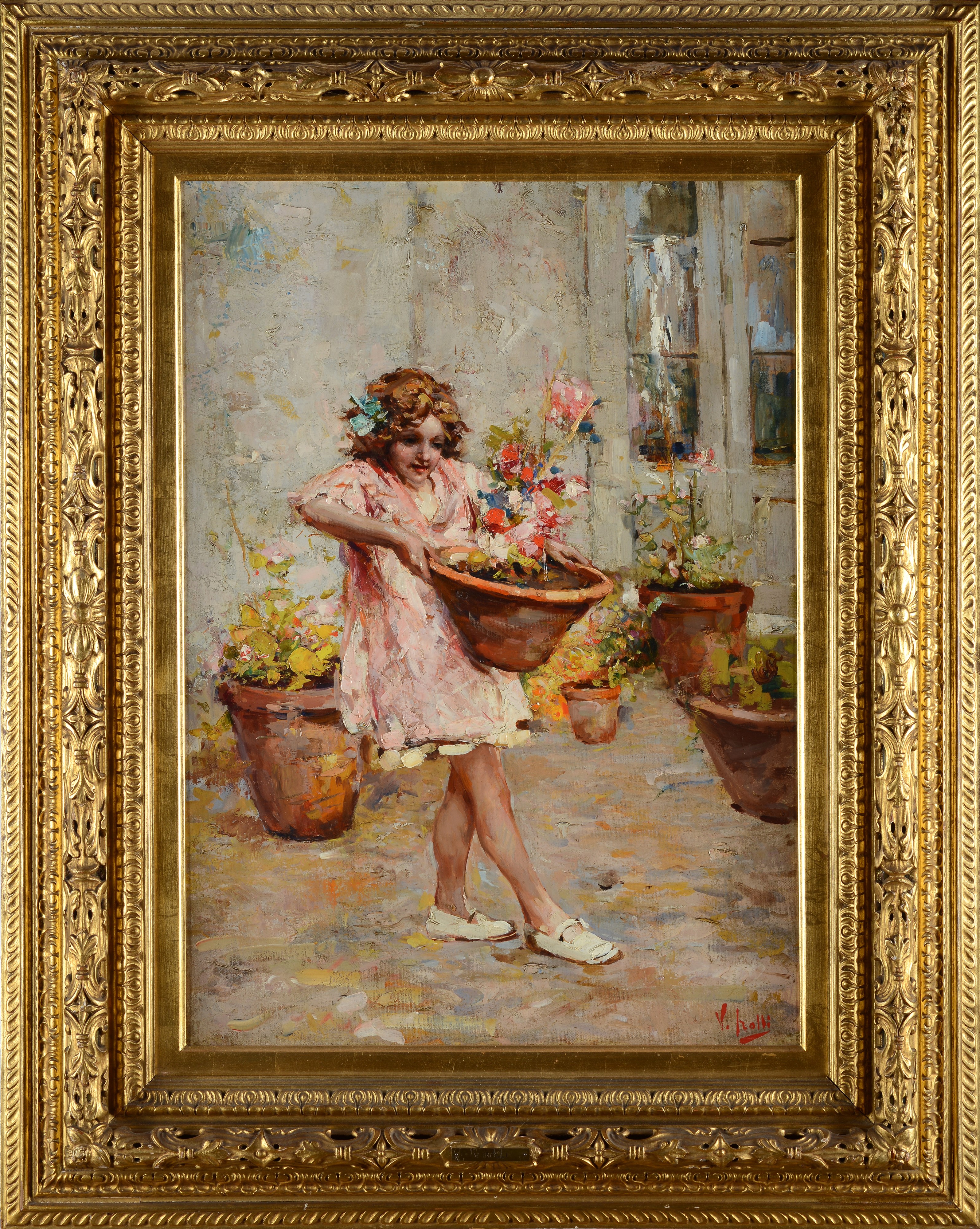 Vincenzo Irolli - Bimba con Vaso di Fiori