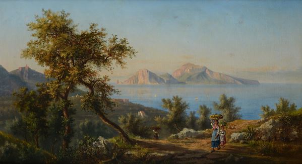 Achille Solari - Vista del Golfo di Napoli
