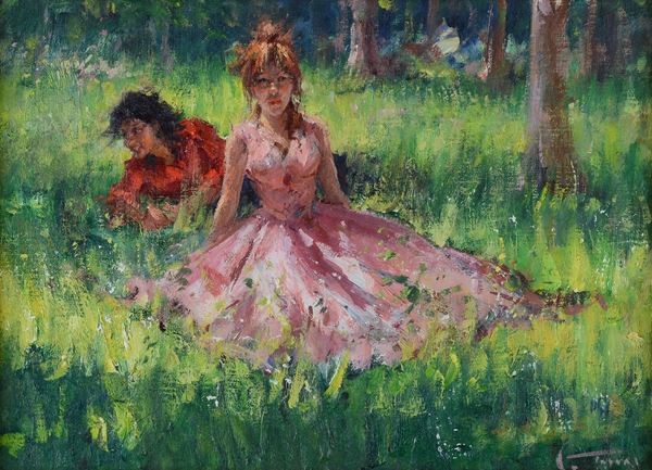 Clemente Tafuri - Ragazze sul prato