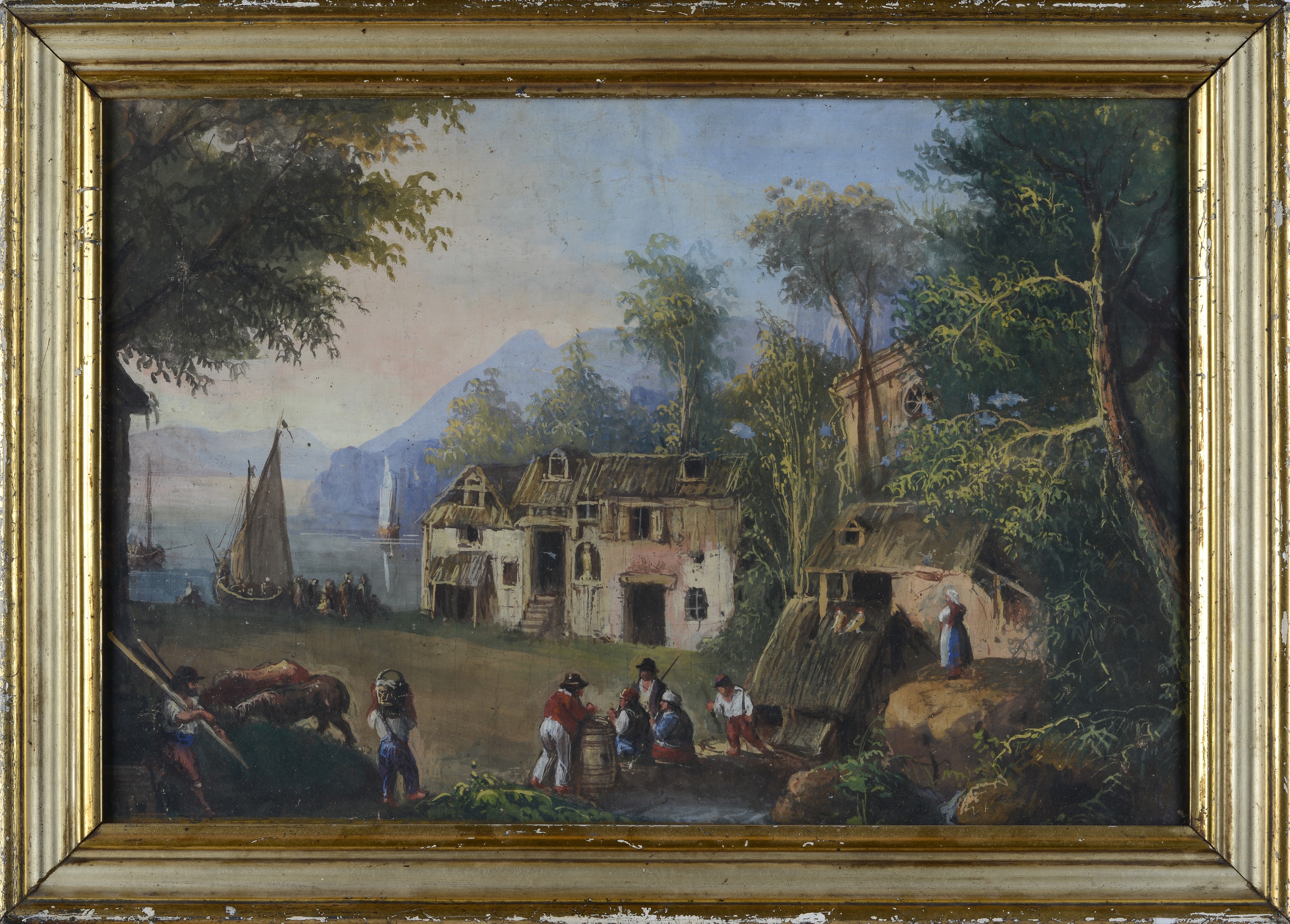 Scuola Olandese, XIX Sec. - Paese di Pescatori