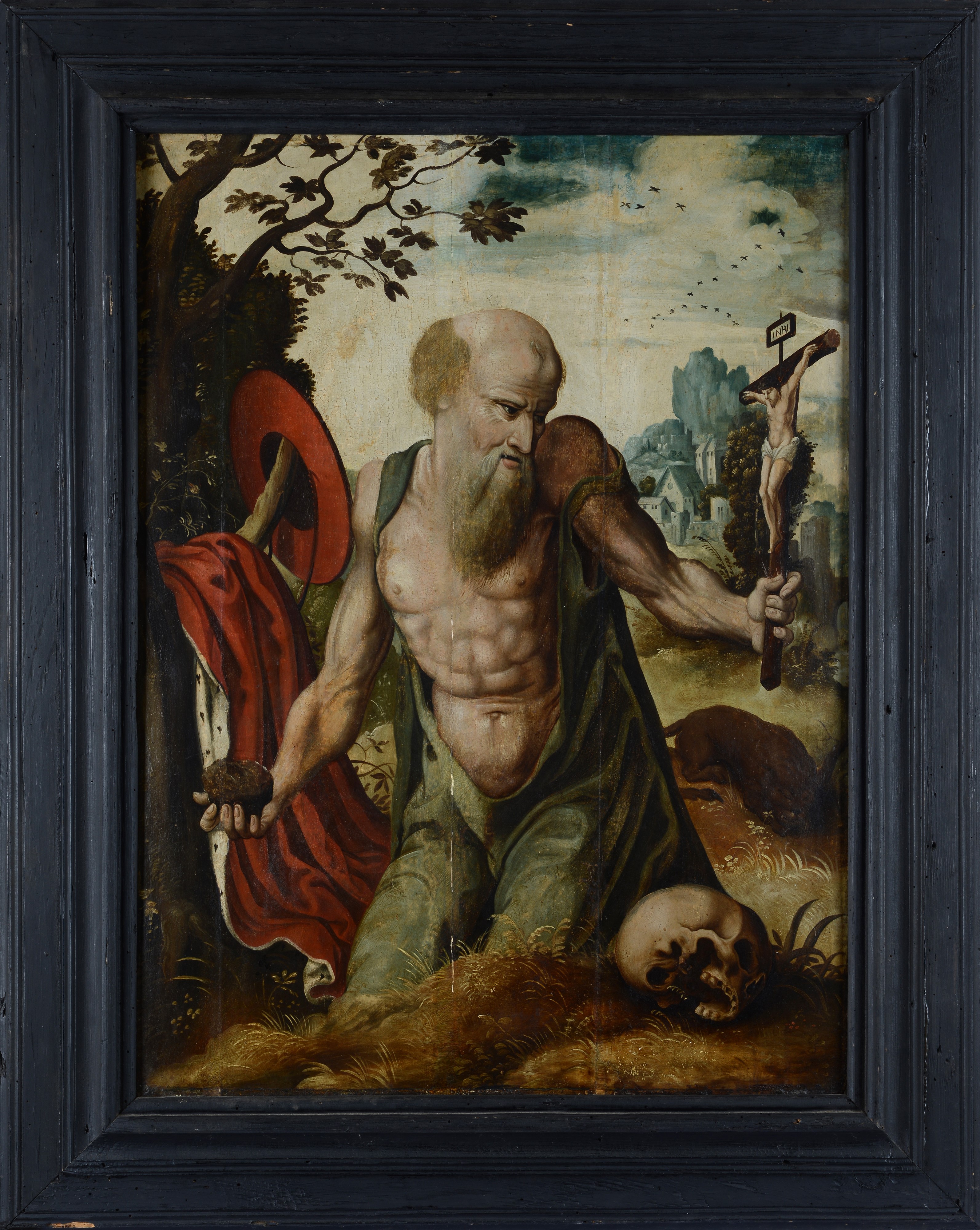 Scuola Fiamminga, XVI Sec. - San Girolamo Penitente