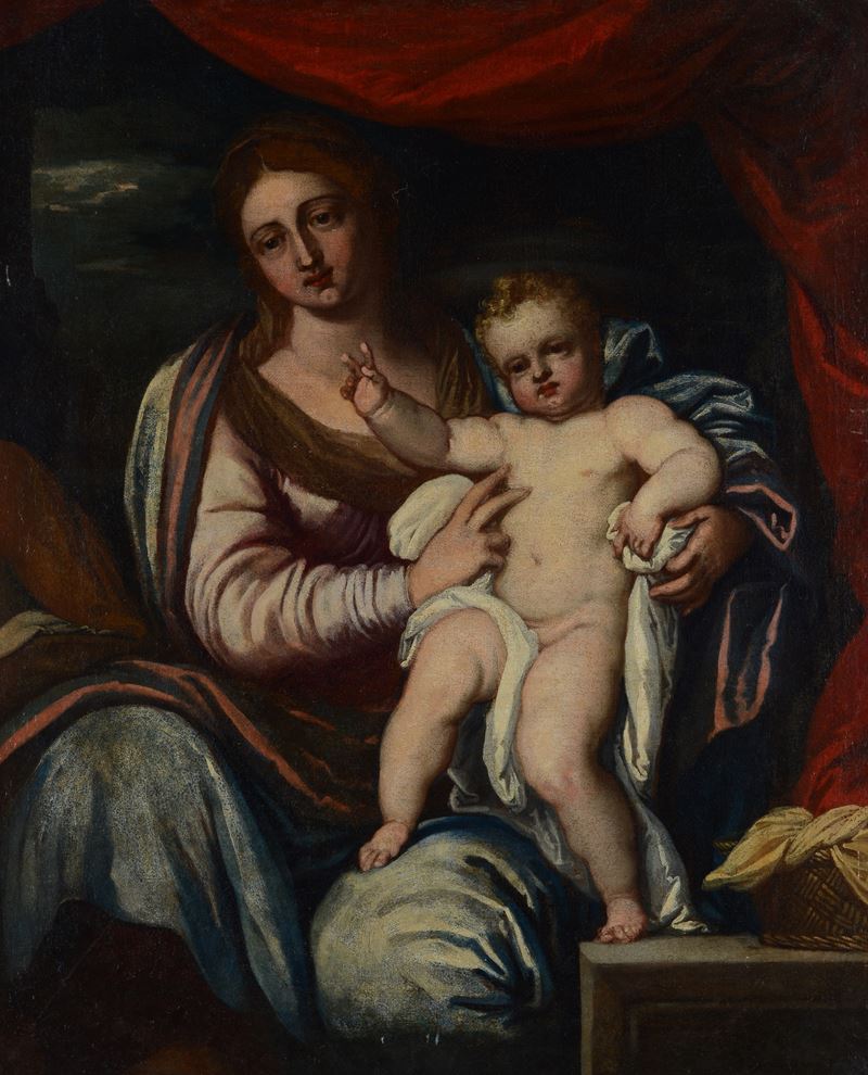 Scuola Veneta, XVII Sec. - Madonna con Bambino