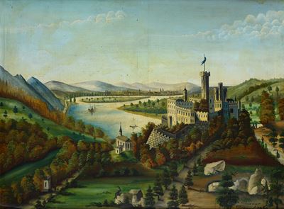 Paesaggio con Lago e Castello