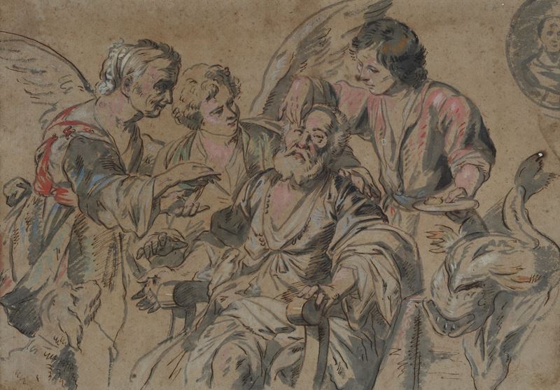 Scuola Italia Centrale, XVIII Sec. - Tobiolo Ridà la Vista al Padre