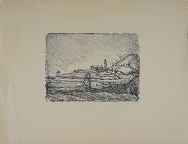 Arturo Tosi - Church on the hill