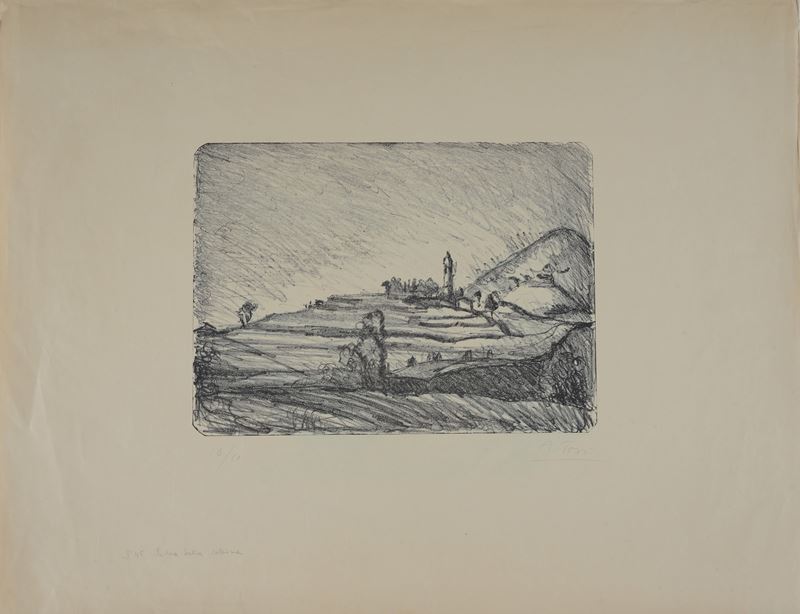 Arturo Tosi - Chiesa sulla Collina