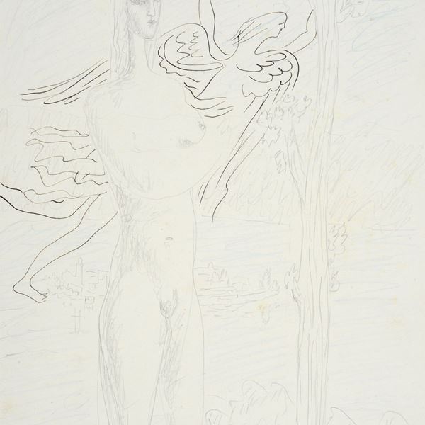 Fausto Melotti : Without title  (1933)  - Ink and pencil on paper - Auction MODERN AND CONTEMPORARY ART - II - Galleria Pananti Casa d'Aste