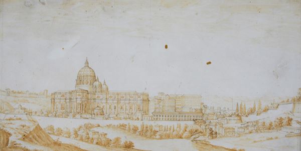 Anonimo, XVIII sec. - Veduta dell'area di San Pietro