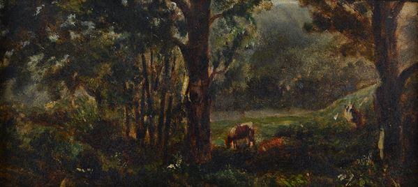 Giuseppe Palizzi - Paesaggio a Fontainebleu