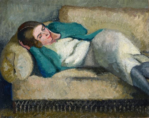 Fillide Levasti - Ritratto di Vittoria sul divano