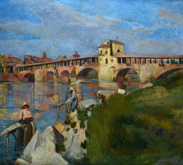 Mario Acerbi - Ponte vecchio a Pavia