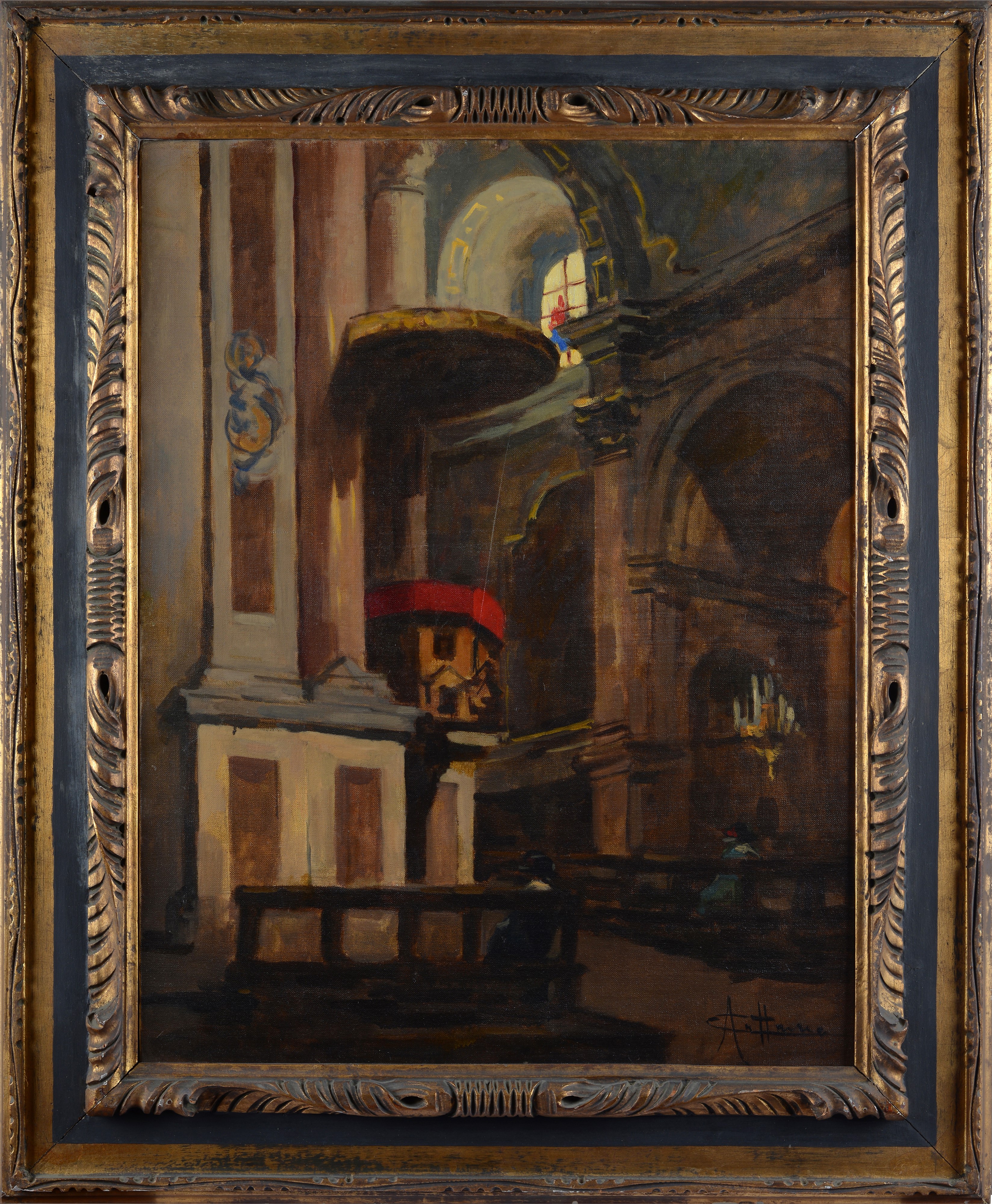 Achille Cattaneo - Interno di Chiesa