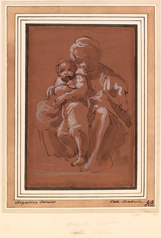 Bottega di Ludovico Carracci - Madonna Col Bambino e i Santi Francesco, Caterina e Giovanni Batti...