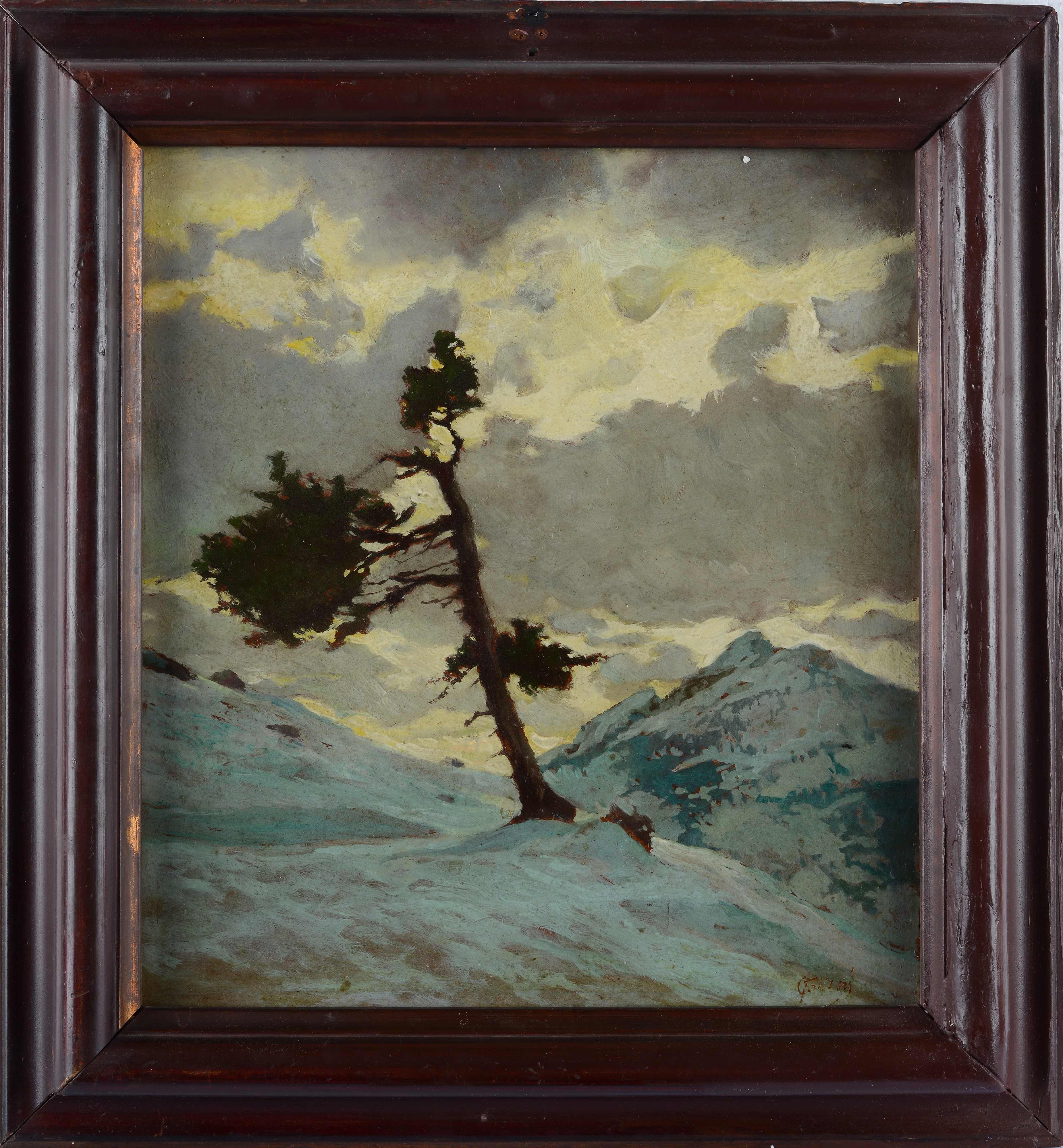 Carlo Follini - Paesaggio Innevato con Albero