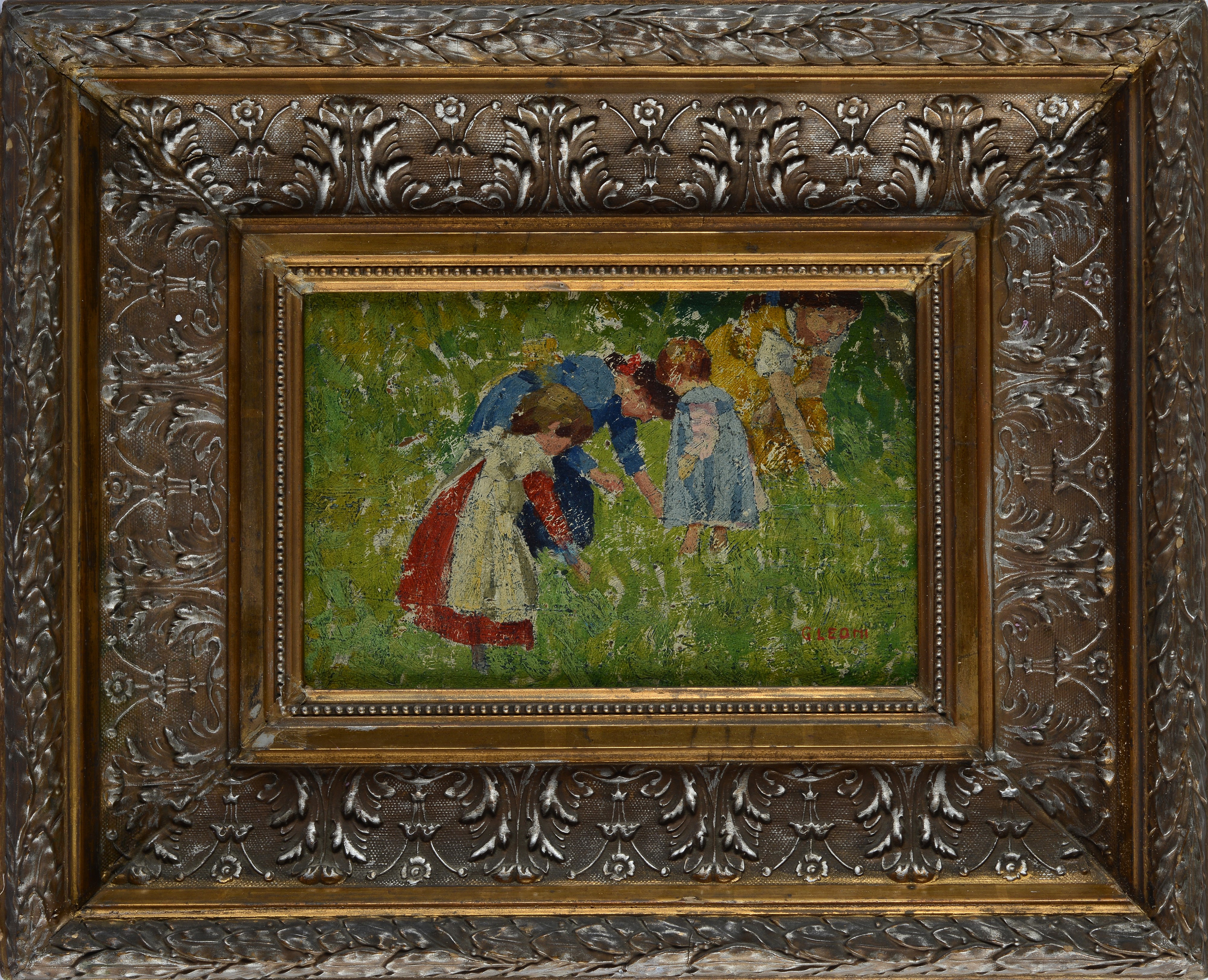 Giuseppe Leoni - Bambine nel Prato