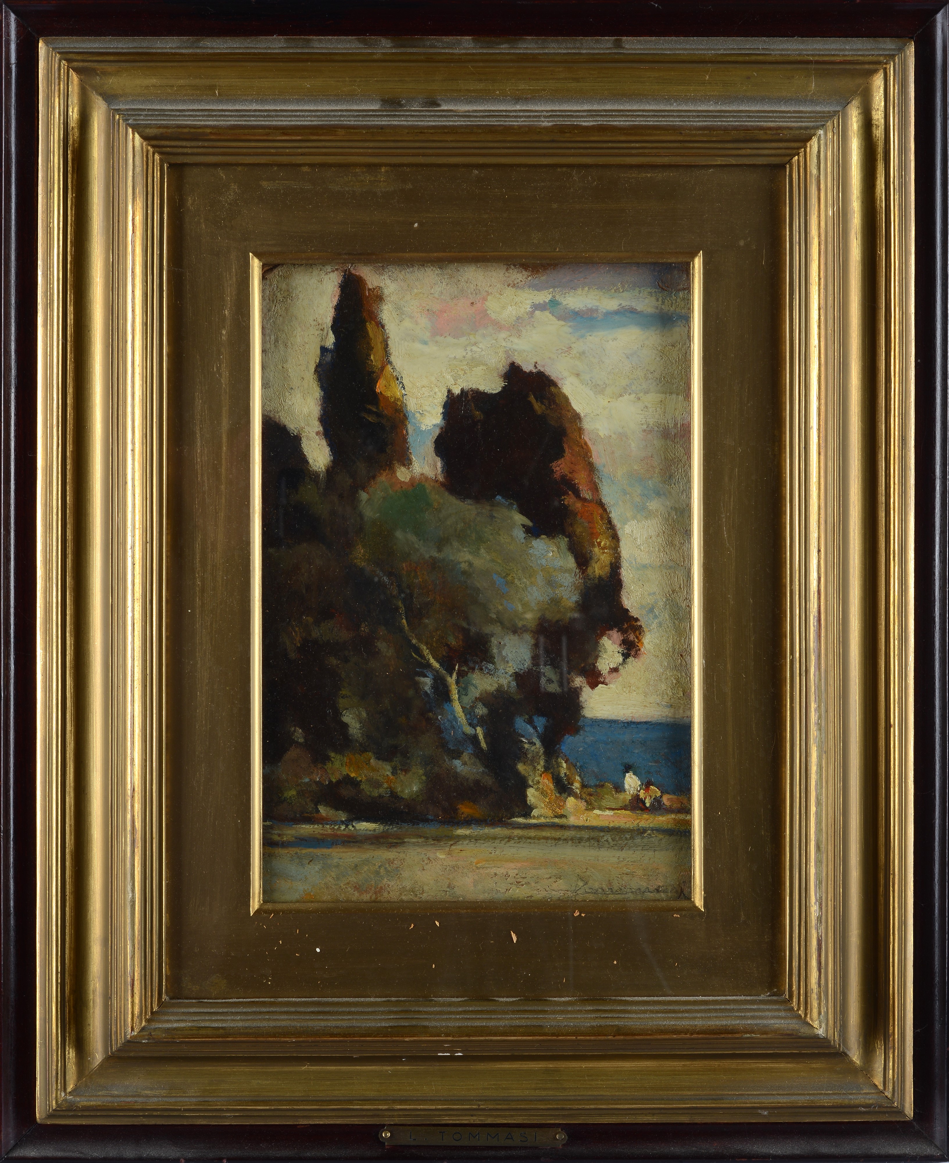 Ludovico Tommasi - Paesaggio con Alberi e Figure