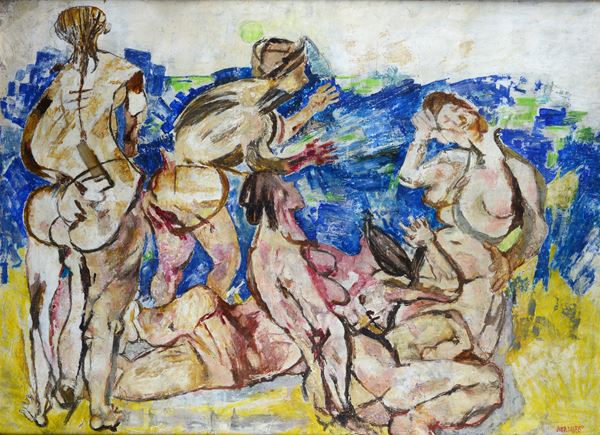 Fausto Pirandello - Bagnanti