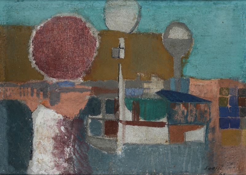 Bruno Saetti - Sole D'inverno - Affresco