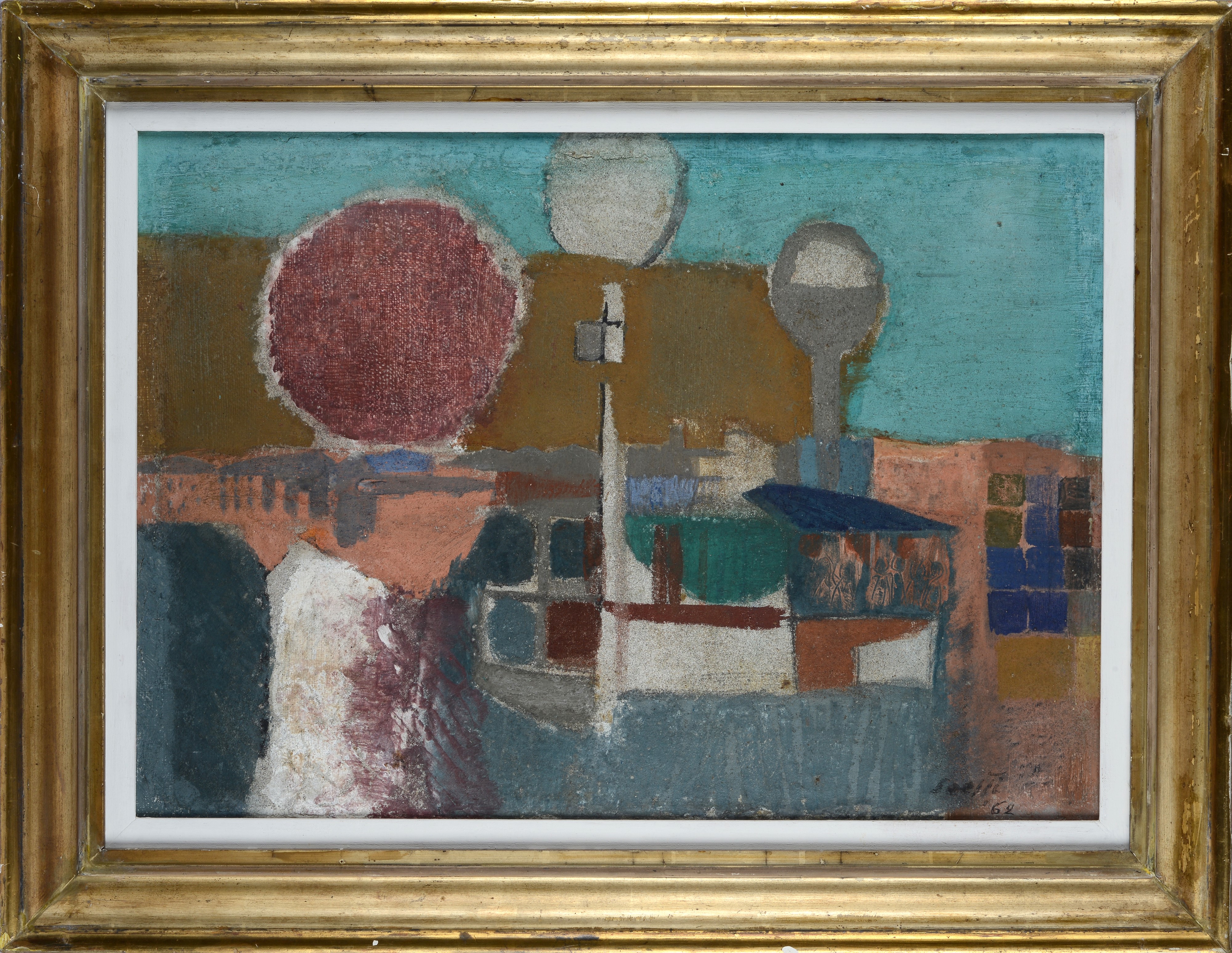 Bruno Saetti - Sole D'inverno - Affresco