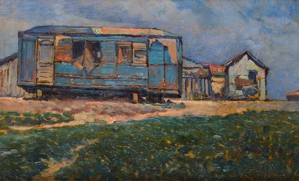 Raffaele De Grada - Abandoned wagon