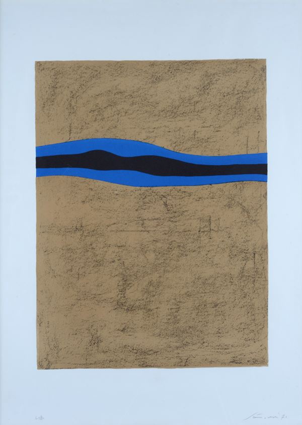 Giuseppe Santomaso - Black and blue separation