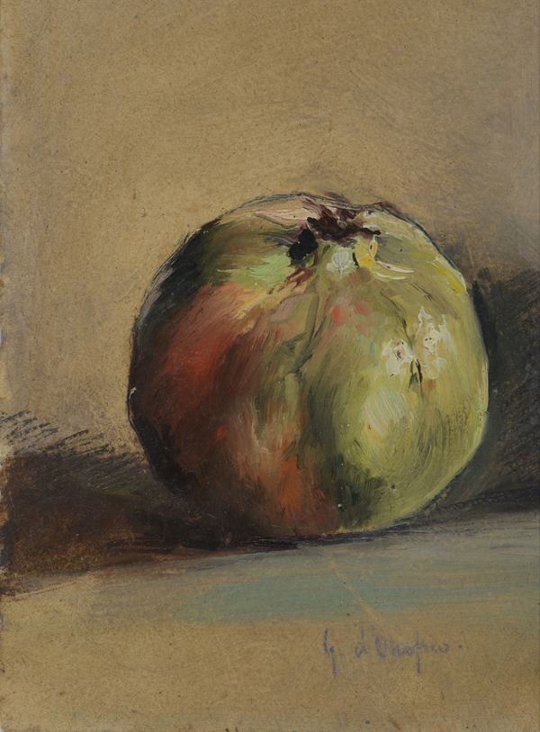 Anonimo, XIX - XX sec. : Pomegranate  - Oil on cardboard - Auction AUTHORS OF XIX AND XX CENTURY - Galleria Pananti Casa d'Aste