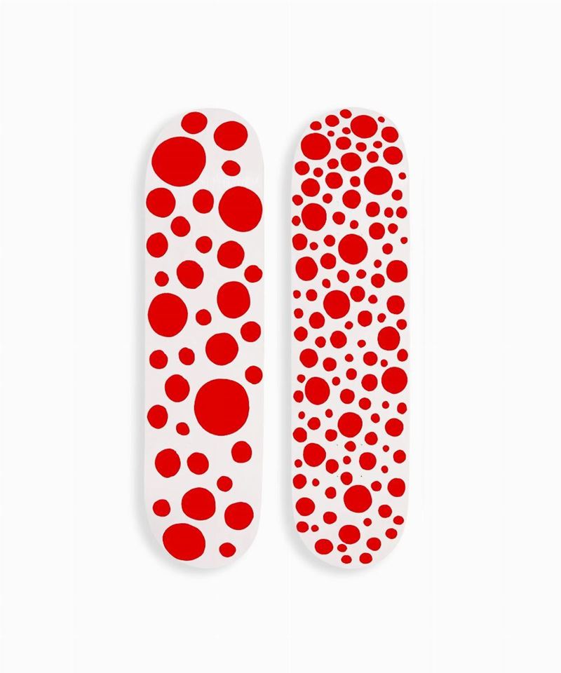 Yaoi Kusama - Due Skateboards Red Dots , 2018