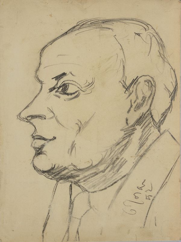 Ottone Rosai - Male portrait