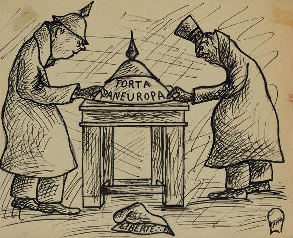 Ottone Rosai - Torta Paneuropa (per la rivista Il Bargello)