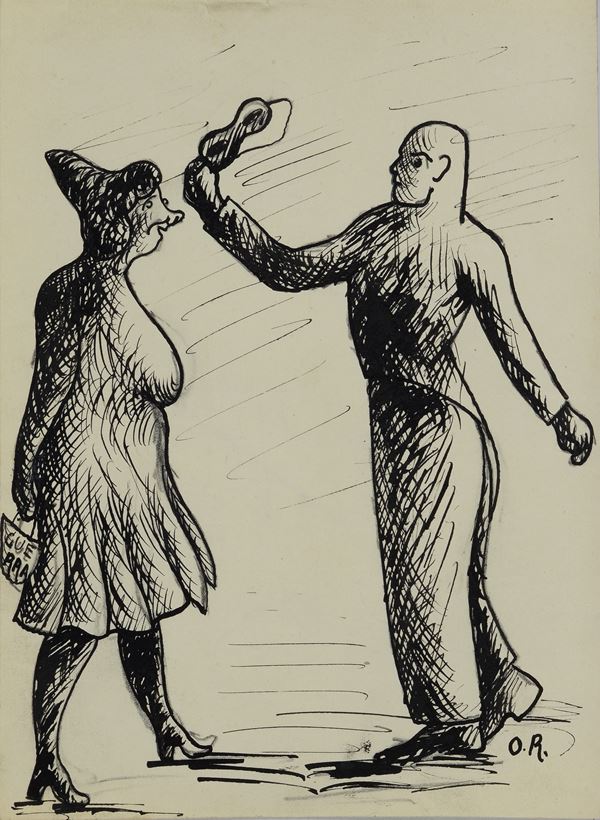 Ottone Rosai - La maschera (per la rivista il Bargello)