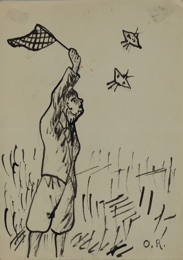 Ottone Rosai - The butterfly catcher (for Il Bargello magazine)
