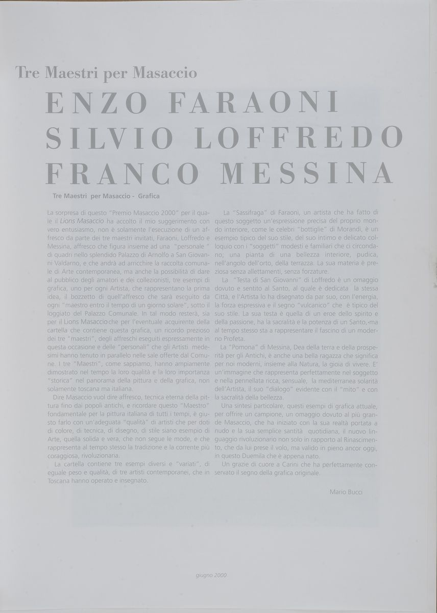 Tre Maestri per Masaccio