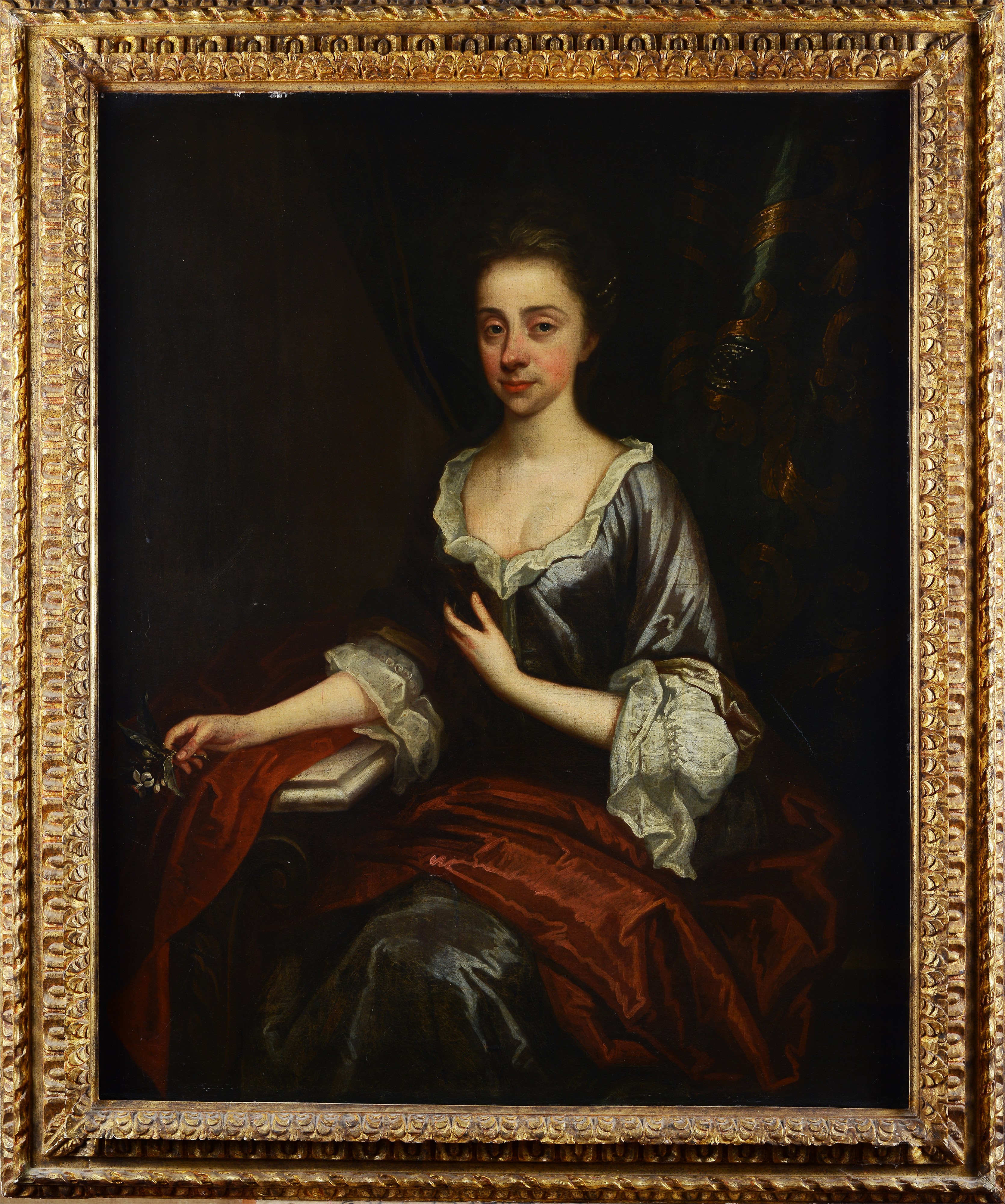 Attr. a Peter Lely - Ritratto di Dama con Fiori