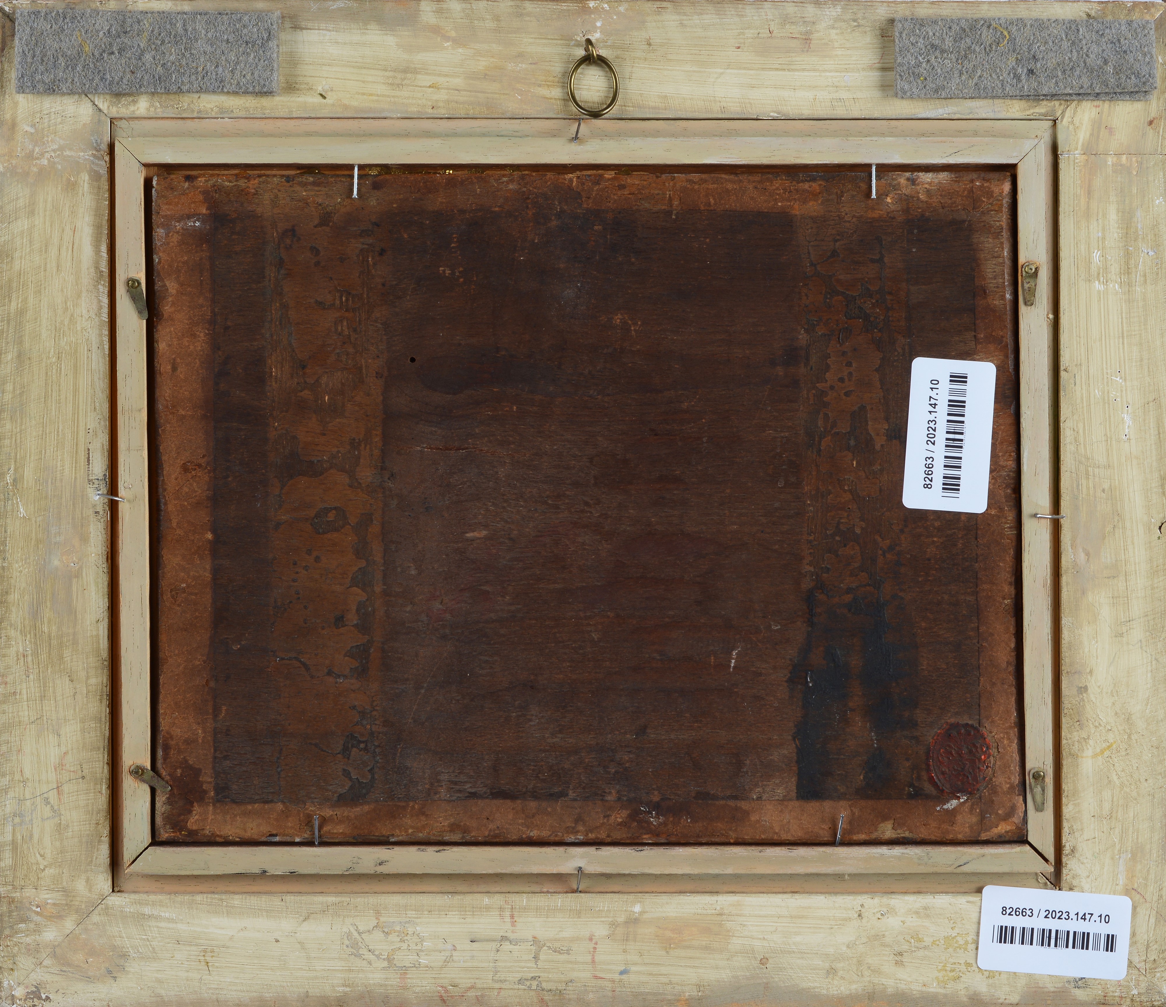 Scuola Fiamminga, XVIII Sec. - Paesaggio Lacustre con Figure e Cattedrale