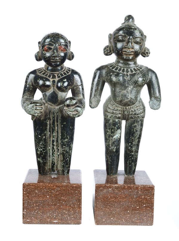 Pair of ancient sculptures