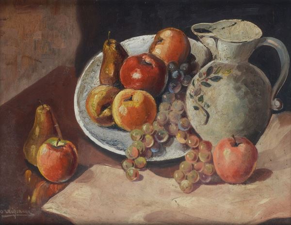 Eduardo Gordigiani - Still life with jug