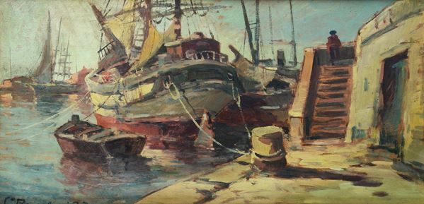 Carlo Domenici - Moored boats