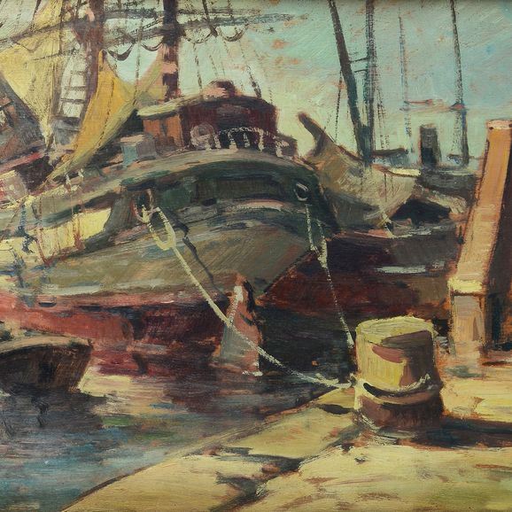 Carlo Domenici - Moored boats
