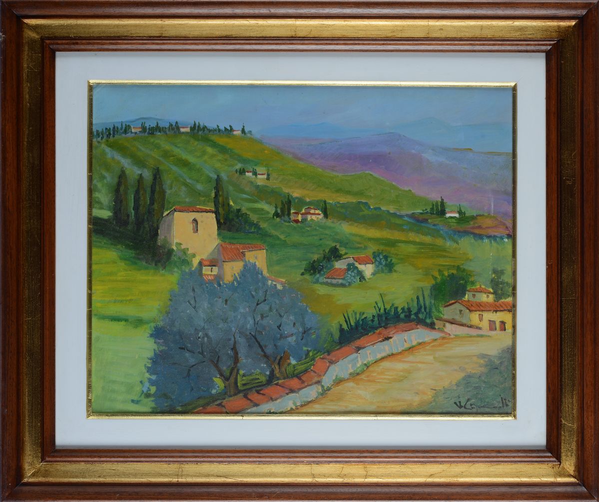 Anonimo, XX Sec. - Paesaggio Toscano