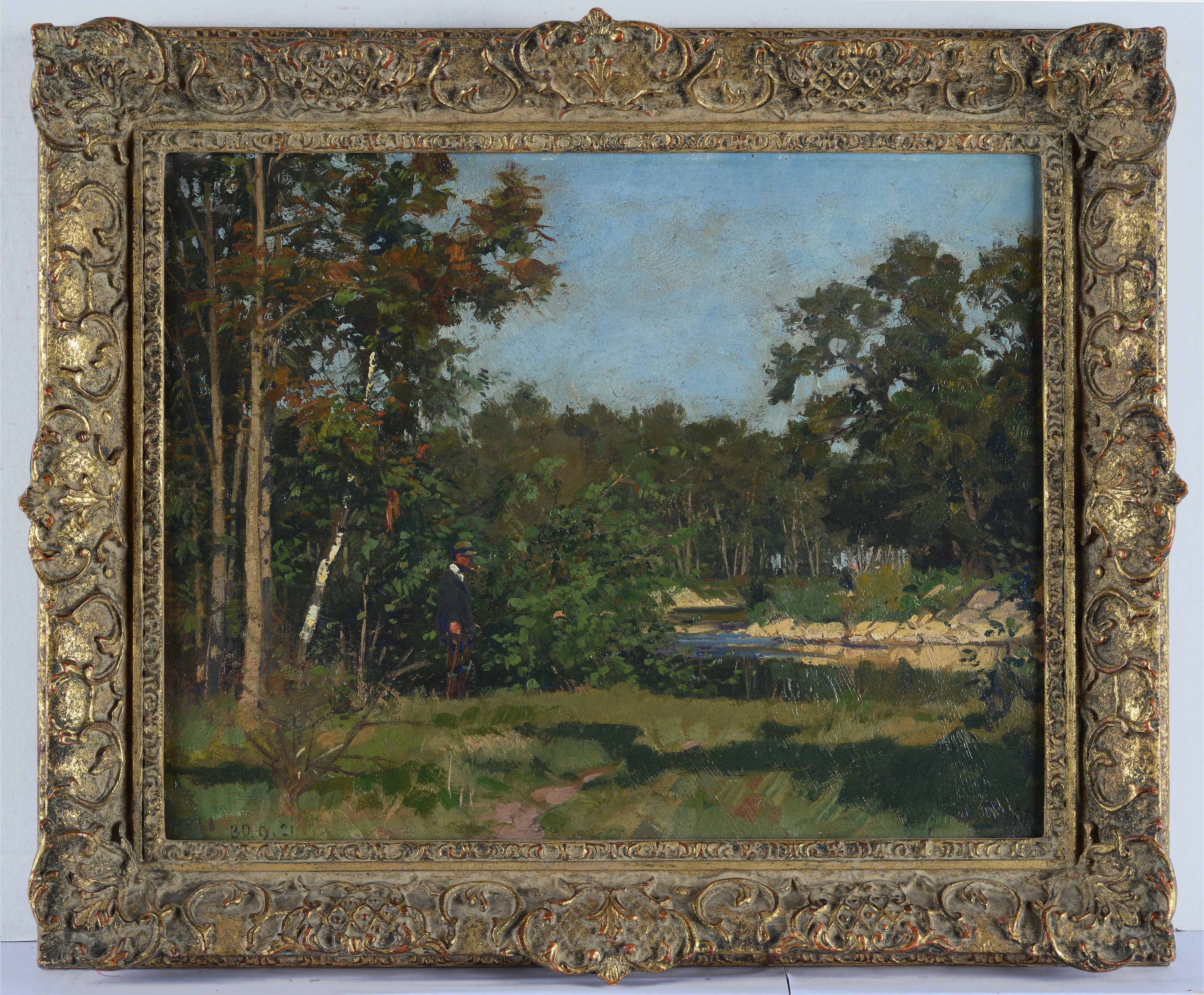 Otto Strutzel - Paesaggio Rurale con Figura