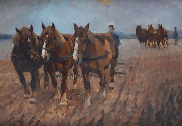 Eugen  Osswald - Plowing