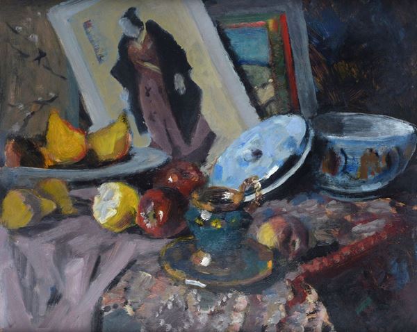 Paul Erbe - Still life with Chinese print