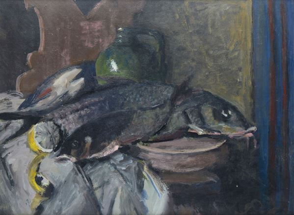 Paul Erbe - Still life with fish