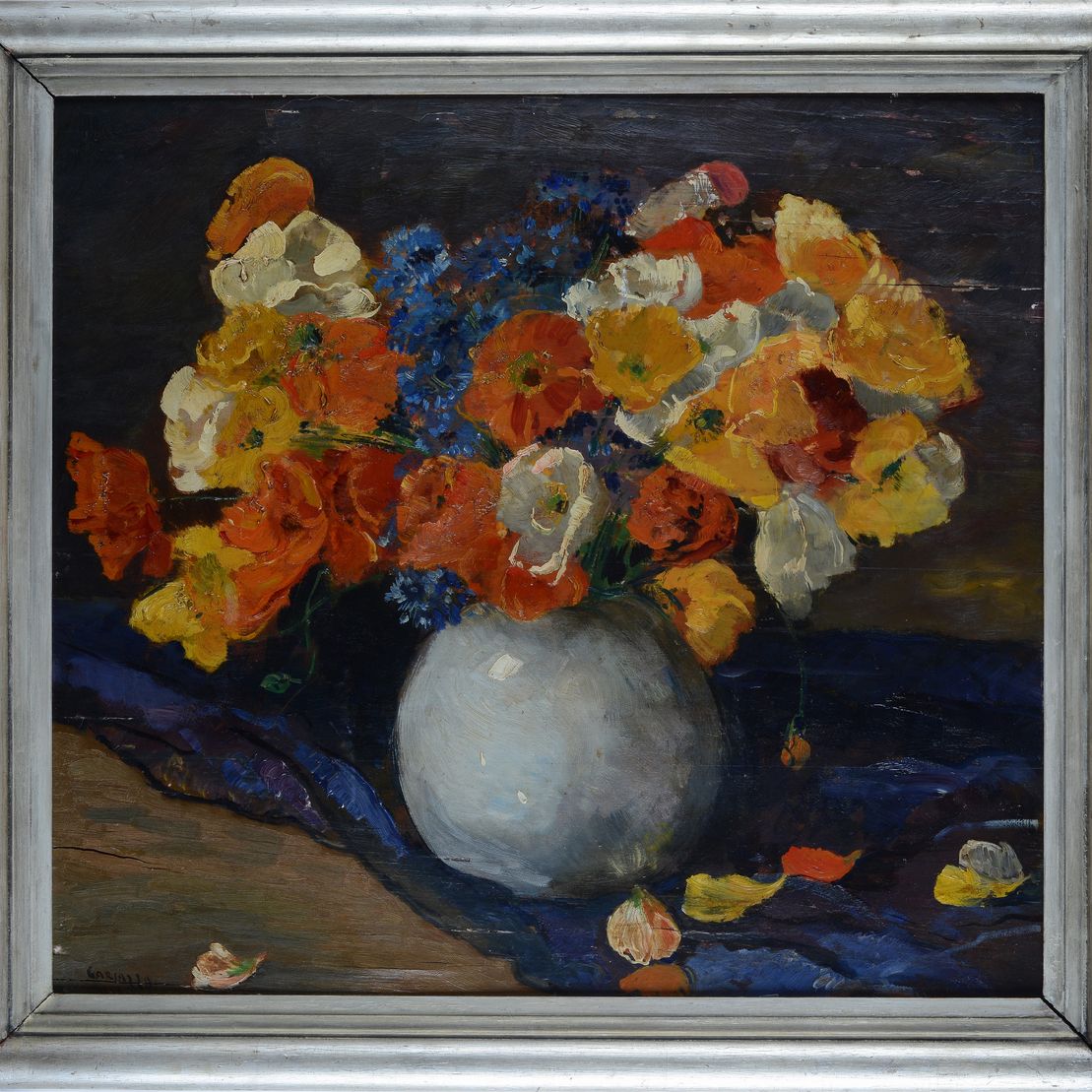 Pier Antonio Gariazzo - Vaso di Fiori (fronte) - Ritratto di Signora al Mare (verso)
